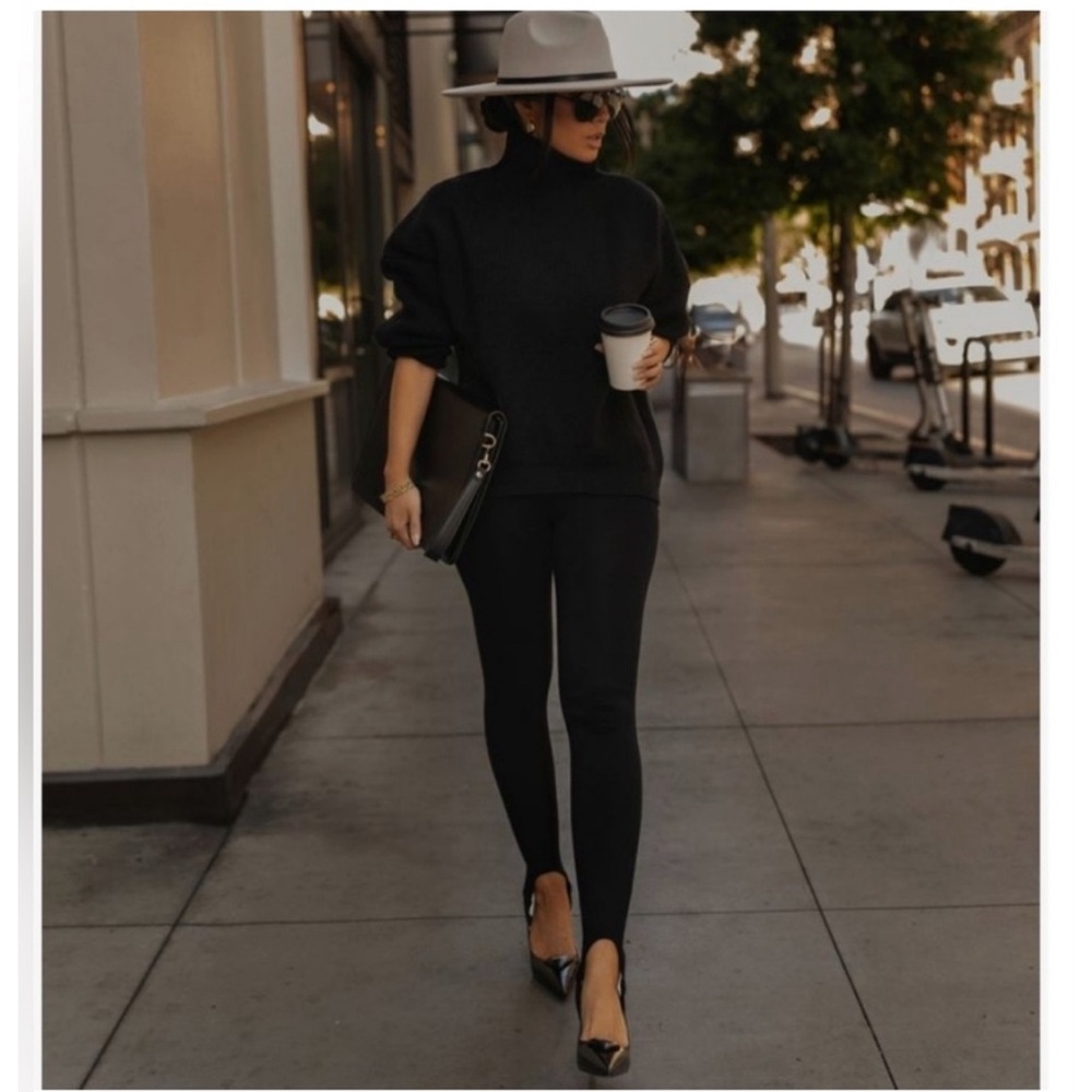 Amazing!!! Beatrice Solid Mock Neck Sweater In Black